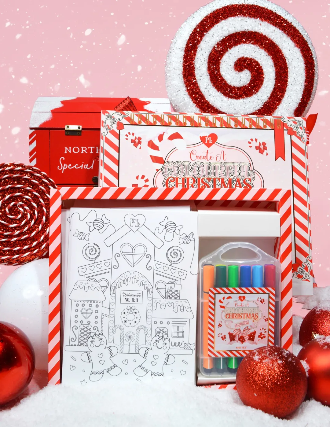 Cheap P.Louise Create A Colourful Christmas Colouring Book Palettes