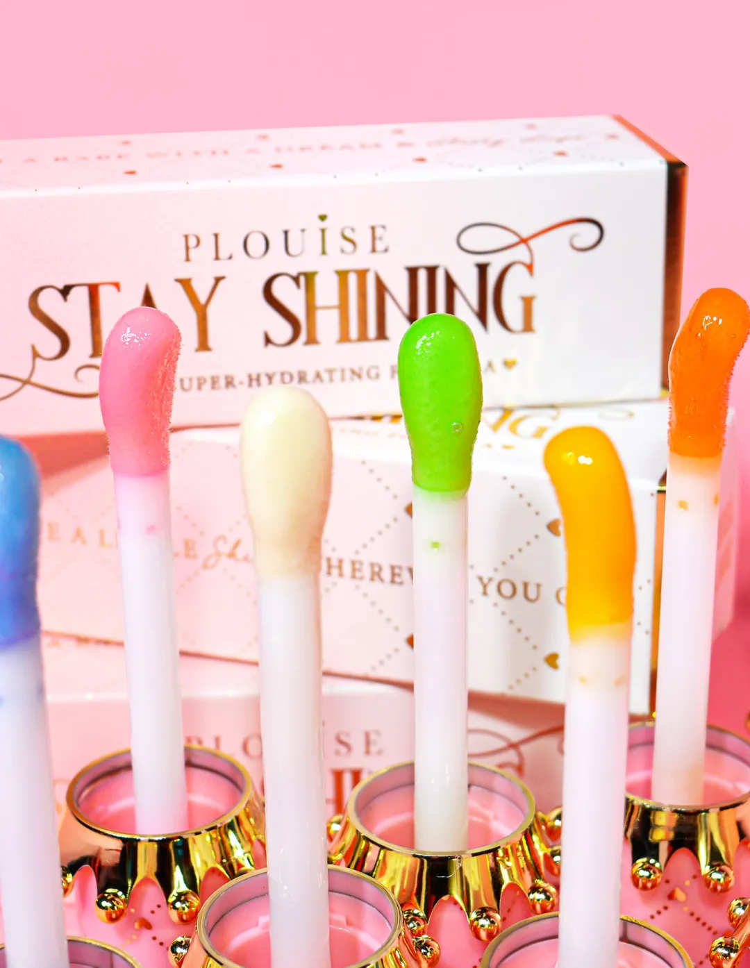 Cheap P.Louise Stay Shining Crown Lip Oil Lip Oil