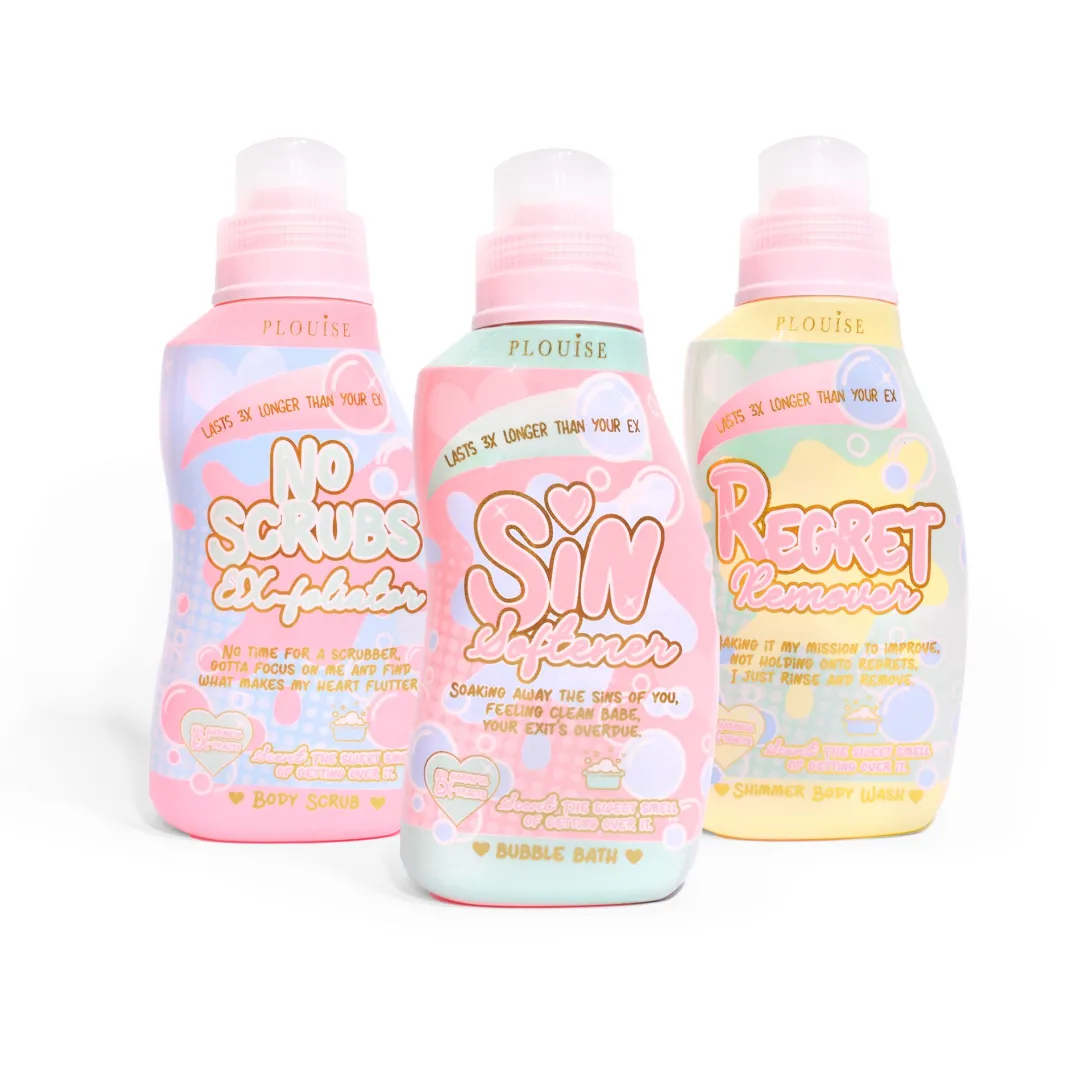 New P.Louise Troubles In Bubbles Bath Set Body Scrub|Body Wash